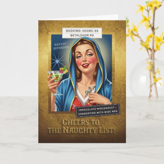 Holiday Crimes Unit – Virgin Mary, Naughty or Nice カード (黄色い花)