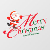 Holiday Custom Text Merry Christmas ウィンドウサイン (シート)