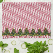 Holiday Deck The Halls Crew Christmas Candy Cane キッチンタオル (折り畳み)