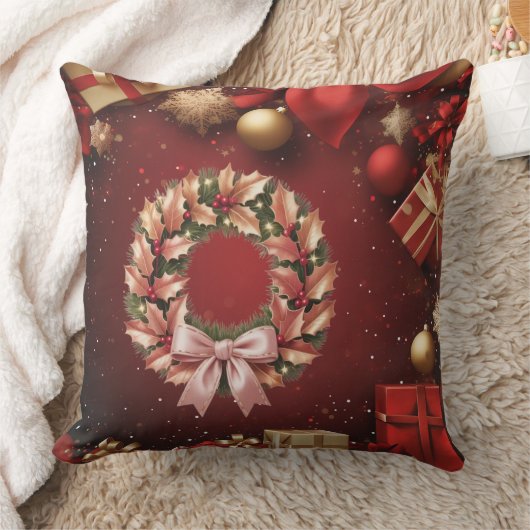 Holiday decorative pillow クッション (ブランケット)