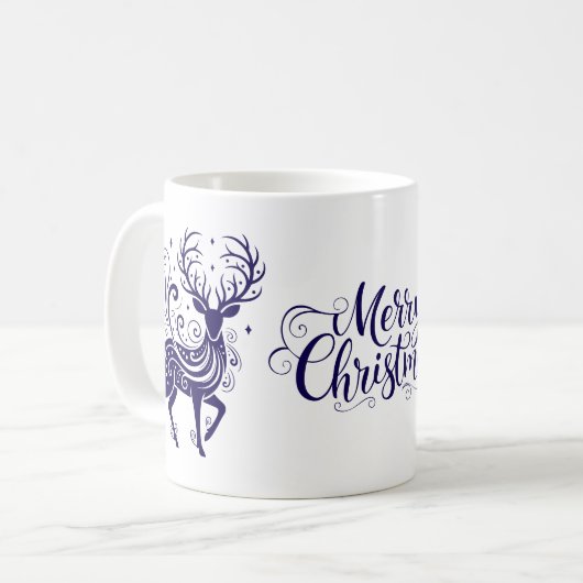 Holiday Deer コーヒーマグカップ (正面左)