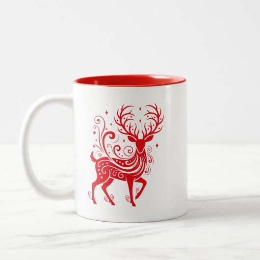 Holiday Deer ツートーンマグカップ (左)