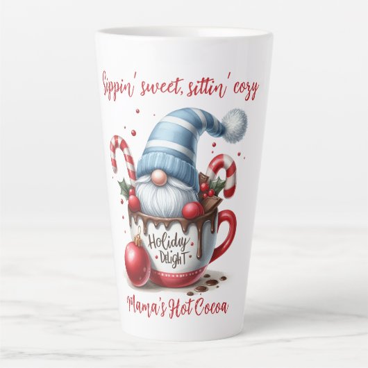 Holiday Delight Gnome カフェラテマグ (正面)