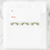 Holiday Dinosaurs Holiday Sticker 長方形シール (バッグ)