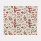 Holiday Dog Blanket Golden Retriever Letter A フリースブランケット (正面(横))