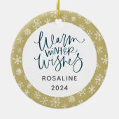 Holiday Dog or Cat 1フォトペット セラミックオーナメント (裏面)