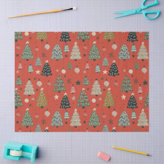 Holiday Echoes-Red 薄葉紙 (クラフト)