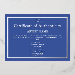 Holiday Editionホイル真正性証明書 箔シーズンカード