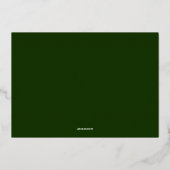 Holiday Editionホイル真正性証明書 箔シーズンカード (裏面)