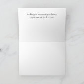 Holiday Elegance – Black & White Ornament Card サンキューカード (内部)