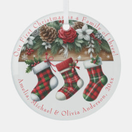 Holiday Elegant Soft Christmas Party ガラスオーナメント