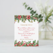 Holiday Elegant Soft Merry Christmas Party サンキューカード (スタンド正面)