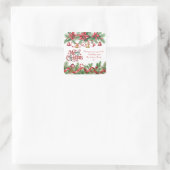 Holiday Elegant Soft Merry Christmas Party スクエアシール (バッグ)