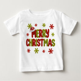Holiday Elegant Soft Merry Christmas Party ベビーTシャツ