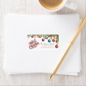 Holiday Elegant Soft Merry Christmas Party ラベル (インサイチュ)