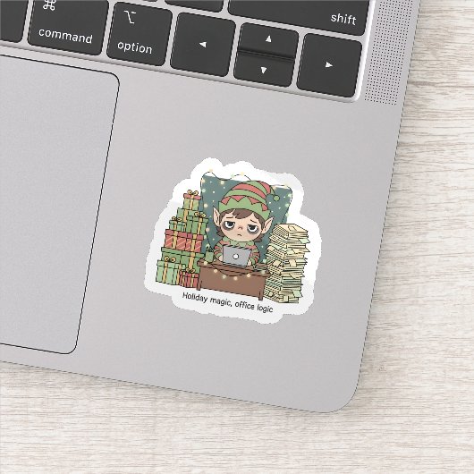 Holiday Elf Workload – Funny Christmas Sticker シール (詳細)