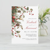Holiday Evergreens and Berries Cocktail Party 招待状 (スタンド正面)