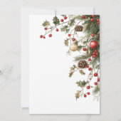 Holiday Evergreens and Berries Cocktail Party 招待状 (裏面)