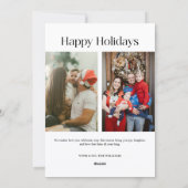 Holiday Family Card シーズンカード (裏面)