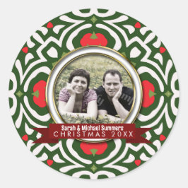 Holiday Family Friends Keepsake Memento Gift ラウンドシール
