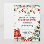 Holiday Favorite Things Party Invitation 招待状 (正面/裏面)