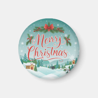 Holiday Festive Merry Christmas Celebration マグネット