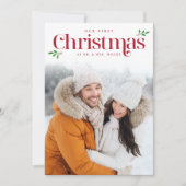 Holiday First Christmas Newlywed Card シーズンカード (正面)