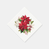 Holiday Floral スタンダードカクテルナプキン (角)