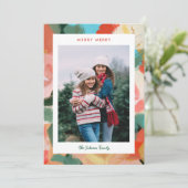 Holiday Floral Painted Border  シーズンカード (スタンド正面)