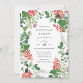 Holiday Florals Christmas Party Invitation 招待状 (正面)