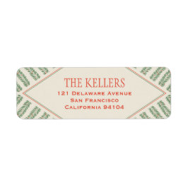 Holiday Foliage Quadrant Ivory and Green ラベル