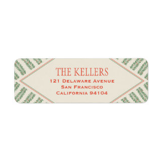 Holiday Foliage Quadrant Ivory and Green ラベル