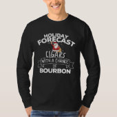 Holiday Forecast Cigars With A Chance Of Bourbon C Tシャツ (正面)