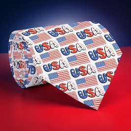 Holiday - Fourth of July Patriotic USA Necktie ネクタイ