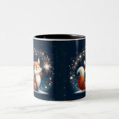 Holiday Fox Charm Mug ツートーンマグカップ (中央)