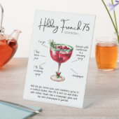 Holiday French 75 Cocktail Pedestal Sign 台座サイン (インサイチュ)