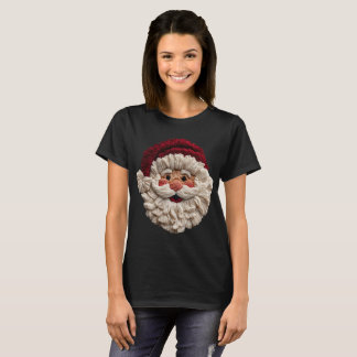 Holiday Fun - Faux Yarn Santa  Tシャツ