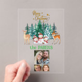 Holiday fun from family アクリル招待状 (インサイチュ (ポータブル))