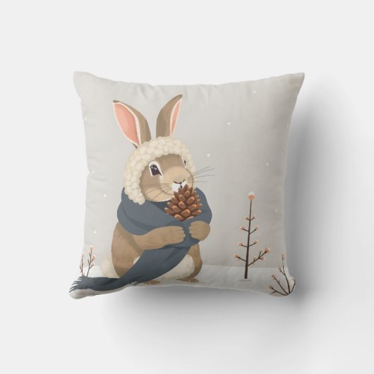 Holiday fun rabbit style winter wonder クッション (裏面)