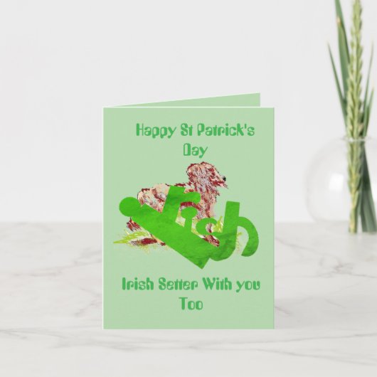Holiday G Card : Irish Setter With You シーズンカード (正面)