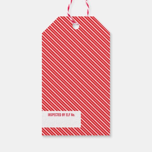 HOLIDAY GIFTラベル特別デリバリーからのサンタ赤 ギフトタグ (裏面)