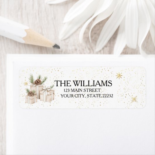 Holiday Gift For Christmas  ラベル (インサイチュ)