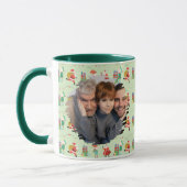 Holiday Gift Photo Mug, Santa小妖精や小人Christmas Photo マグカップ (左)