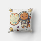 Holiday Gingerbread Astronaut Christmas Cute Space クッション (裏面)