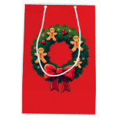 Holiday Gingerbread House ミディアムペーパーバッグ (裏面)