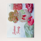 Holiday Gingerbread in the Snow Photo ジグソーパズル (縦)