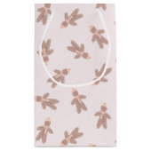 Holiday Gingerbread Man pink スモールペーパーバッグ (裏面)