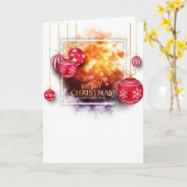 Holiday Glow Business Greeting Card カード (黄色い花)