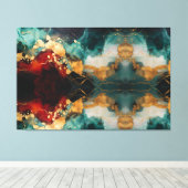 Holiday Glow Wrapped Canvas Premium Elegance  キャンバスプリント (インサイチュ (ウッドフロア))