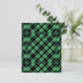 Holiday Green Checkered Pattern Scrapbook Paper